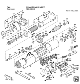 Figure 0 Diagram and Parts List for 78244000260  Fein Grinder