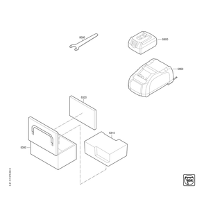 Diagram 3 Diagram and Parts List for 71220212940  Fein Sander Grinder