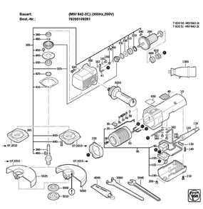 Figure 0 Diagram and Parts List for 78205109261  Fein Grinder