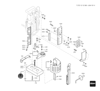  Diagram and Parts List for JHMUSA101X 72721212360 Fein Mortiser