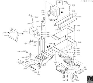  Diagram and Parts List for GRITGIL 79020800403 Fein Belt or Drum Sander
