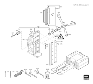  Diagram and Parts List for JMEHOLEMAKERIII 72705909110 Fein Mortiser