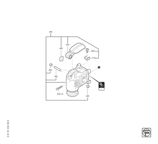  Diagram and Parts List for AMM500PLUSAS 71293800940 Fein Multi-Tool