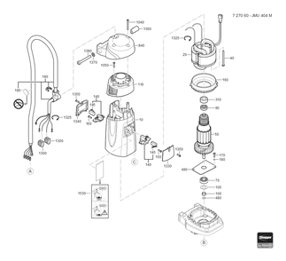  Diagram and Parts List for JMU404M 72706009110 Fein Mortiser