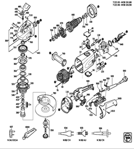 Figure 0 Diagram and Parts List for 72210600628  Fein Grinder