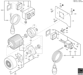  Diagram and Parts List for GRITGX752H 79010200403 Fein Belt or Drum Sander