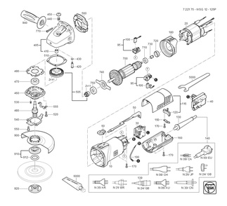 Part Location Diagram of 31206146030 Fein Gearbox housing