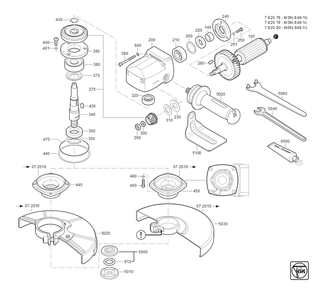  Diagram and Parts List for MSFO849-1B 78207800260 Fein Sander Polisher