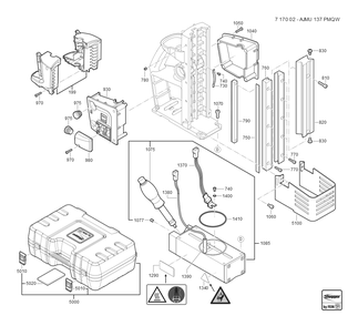  Diagram and Parts List for AJMU137PMQW 71700209940 Fein Cordless Drill