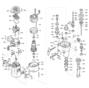 Figure 0 Diagram and Parts List for 72703409360  Fein Electric Drill