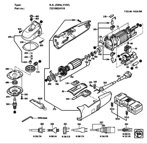 Figure 0 Diagram and Parts List for 72216624110  Fein Sander