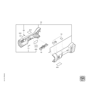 Diagram 2 Diagram and Parts List for 71220500940  Fein Sander Grinder