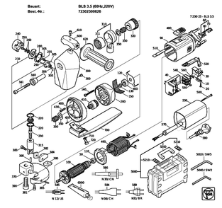 Figure 0 Diagram and Parts List for 72302300626  Fein Nibbler & Shears