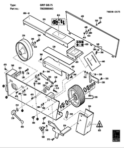 Figure 0 Diagram and Parts List for 79020900443  Fein Grinder