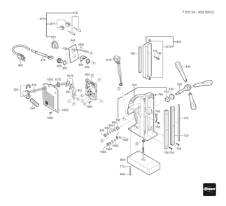  Diagram and Parts List for JCM200Q 72703612360 Fein Mortiser
