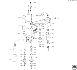  Diagram and Parts List for RS10-70E 72216609360 Fein Angle Grinder