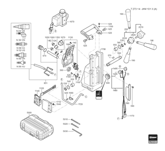 Part Location Diagram of 31498531500 Fein HOLDER, PCB KBB38 X / KBB60 X