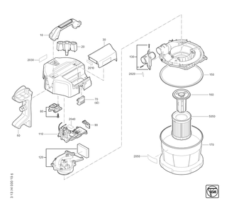  Diagram and Parts List for ASBS18-10AS 92604203000 Fein Cordless Drill
