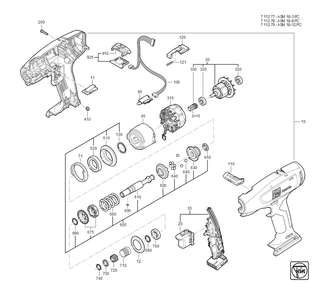  Diagram and Parts List for ASM18-12PC 71127900940 Fein Electric Drill