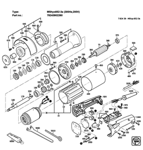 Figure 0 Diagram and Parts List for 78243902260  Fein Grinder