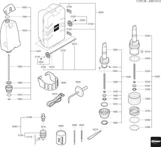  Diagram and Parts List for JCM312U 72703812360 Fein Mortiser