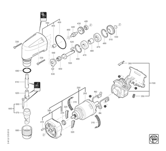  Diagram and Parts List for ABLK1813CSEAS 71321000940 Fein Nibbler & Shears