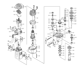 Figure 0 Diagram and Parts List for 72703912360  Fein Electric Drill