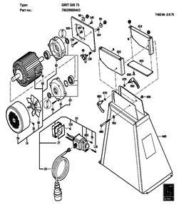 Figure 1 Diagram and Parts List for 79020900443  Fein Grinder