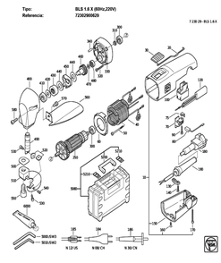 Figure 0 Diagram and Parts List for 72302900629  Fein Nibbler & Shears