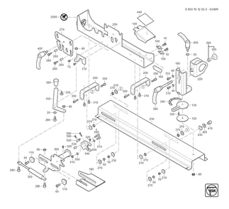  Diagram and Parts List for GRITGHBR 99001012020 Fein Belt or Drum Sander