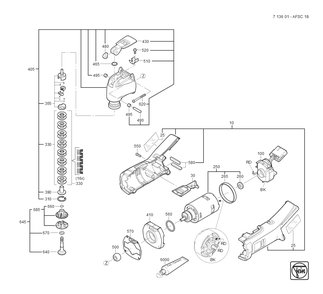  Diagram and Parts List for AFSC18 71360109940 Fein Miscellaneous
