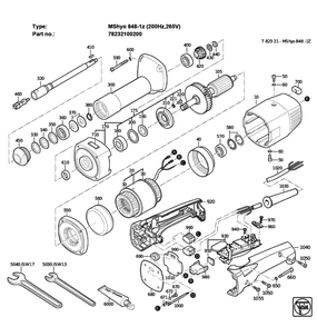 Figure 0 Diagram and Parts List for 78232100200  Fein Grinder