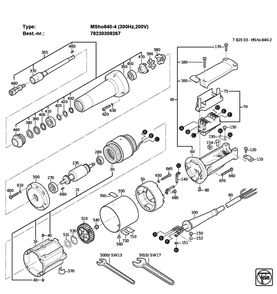 Figure 0 Diagram and Parts List for 78230309267  Fein Grinder