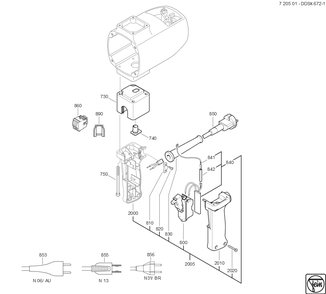  Diagram and Parts List for DDSK672-1 72050100240 Fein Electric Drill