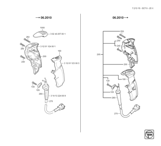  Diagram and Parts List for SCT6-25X 72131513110 Fein Electric Drill