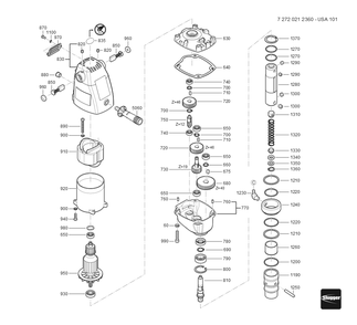  Diagram and Parts List for JHMUSA101 72720212360 Fein Mortiser