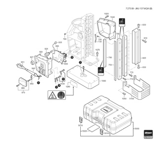  Diagram and Parts List for JMU137MQW 72730909110 Fein Mortiser