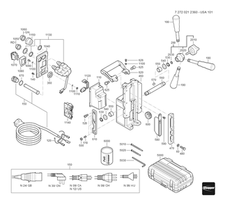  Diagram and Parts List for JHMUSA101 72720212360 Fein Mortiser