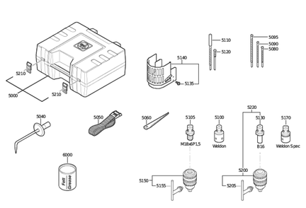 Figure 2 Diagram and Parts List for 72703612360  Fein Electric Drill