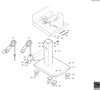  Diagram and Parts List for GRITGXC 79010300443 Fein Belt or Drum Sander