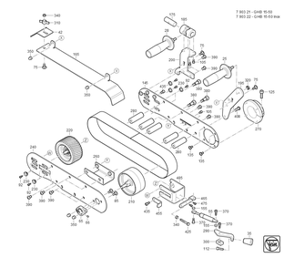  Diagram and Parts List for GRITGHB15-50 79032109124 Fein Belt or Drum Sander