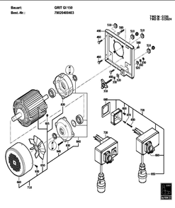 Figure 1 Diagram and Parts List for 79020400403  Fein Grinder