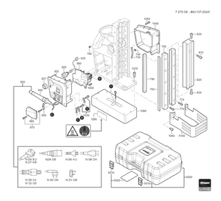  Diagram and Parts List for JMU137-2QW 72705812110 Fein Mortiser