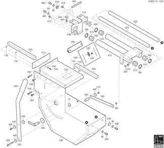  Diagram and Parts List for GRITGIR 99001007020 Fein Belt or Drum Sander