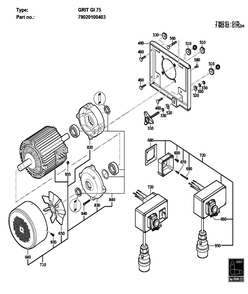Figure 1 Diagram and Parts List for 79020100403  Fein Grinder