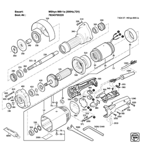 Part Location Diagram of 52819004370 Fein Motor Housing With Stator
