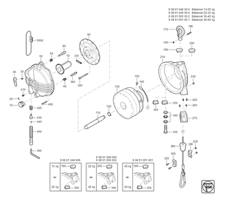  Diagram and Parts List for BALANCERUPTO32KG 90801049000 Fein Miscellaneous