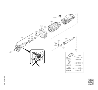 Part Location Diagram of 43076000001 Fein Flat headed screw