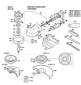 Figure 0 Diagram and Parts List for 78207000200  Fein Grinder