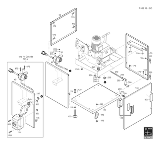  Diagram and Parts List for GRITGIC 79021200443 Fein Belt or Drum Sander